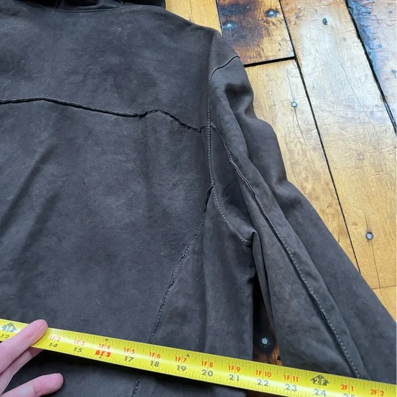 NWT Garrett Mens 54 (Fits US Large) Leather Jacket Hooded Full Zip Made in Italy - Picture 12 of 13